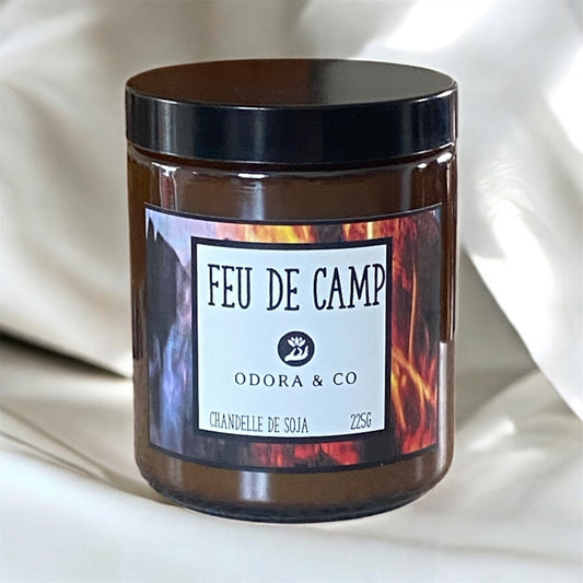 Chandelle Feu de Camp - Mèche en bois