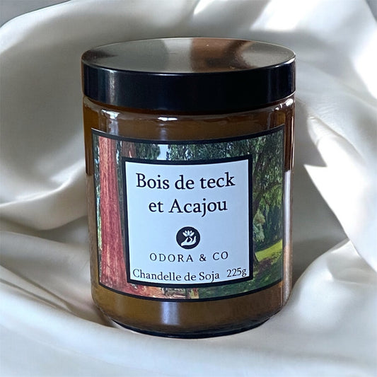 Chandelle Bois de Teck & Acajou