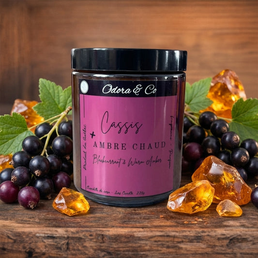 Chandelle - Cassis et Ambre Chaud