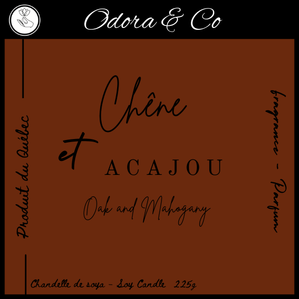 Chandelle - Chêne et Acajou