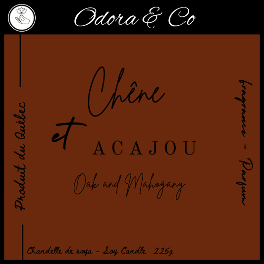 Chandelle - Chêne et Acajou