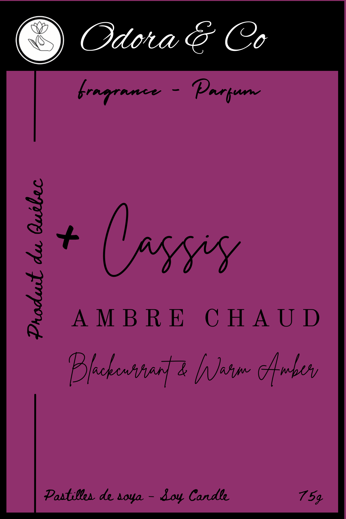 Pastilles de Cire - Cassis et Ambre Chaud