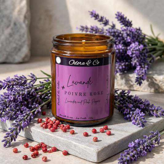 Chandelle - Lavande et Poivre Rose