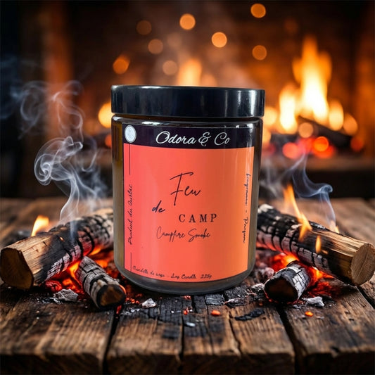 Chandelle - Feu de Camp (Mèche en bois)