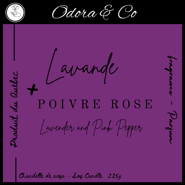 Chandelle - Lavande et Poivre Rose