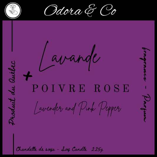 Chandelle - Lavande et Poivre Rose
